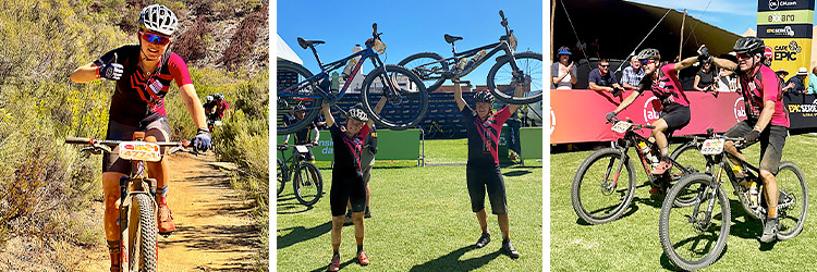 Des Nangle and Chloe Nangle participating in The Cape Epic